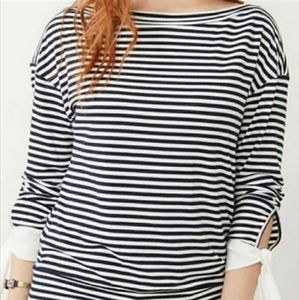Stella & Dot navy and white stripe top